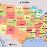 United States Political Map   United States Map With State Names And Capitals Printable