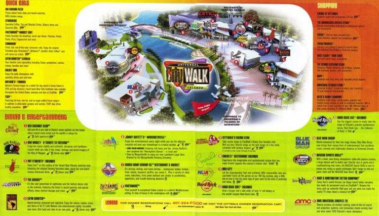 Universal Citywalk Guidemaps - Universal Studios Florida Citywalk Map ...