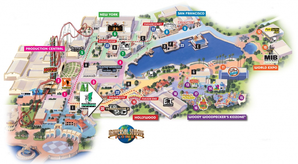 Universal Florida Map And Travel Information | Download Free - Universal Parks Florida Map
