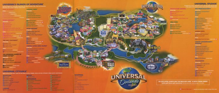Orlando Florida Universal Studios Map