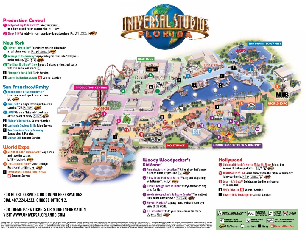Universal Studios Florida Citywalk Map Printable Maps
