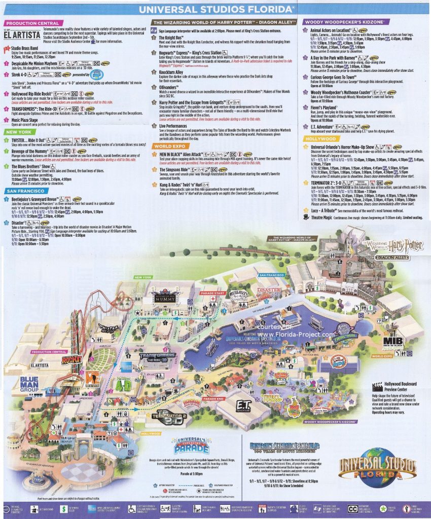 Universal Studios Florida Guidemaps - Universal Studios Florida Map ...