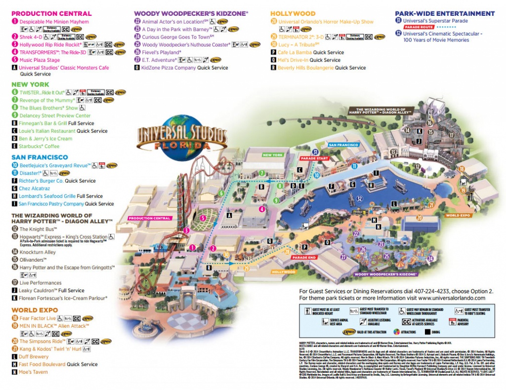 Universal Studios Florida Map 2016 | Autobedrijfmaatje - Universal Florida Park Map