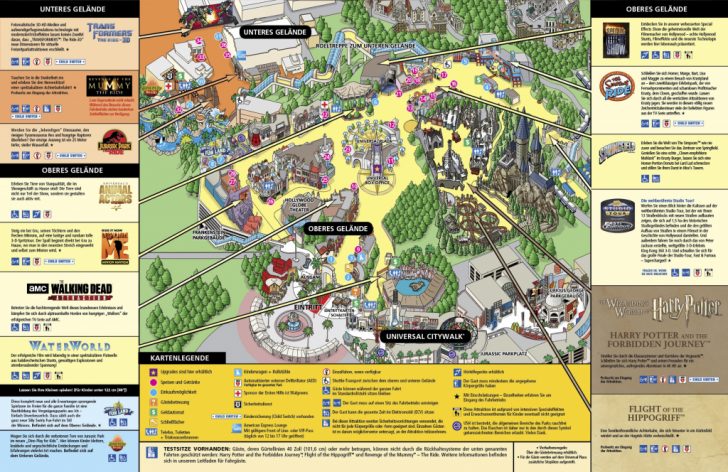 Universal Studios California Map