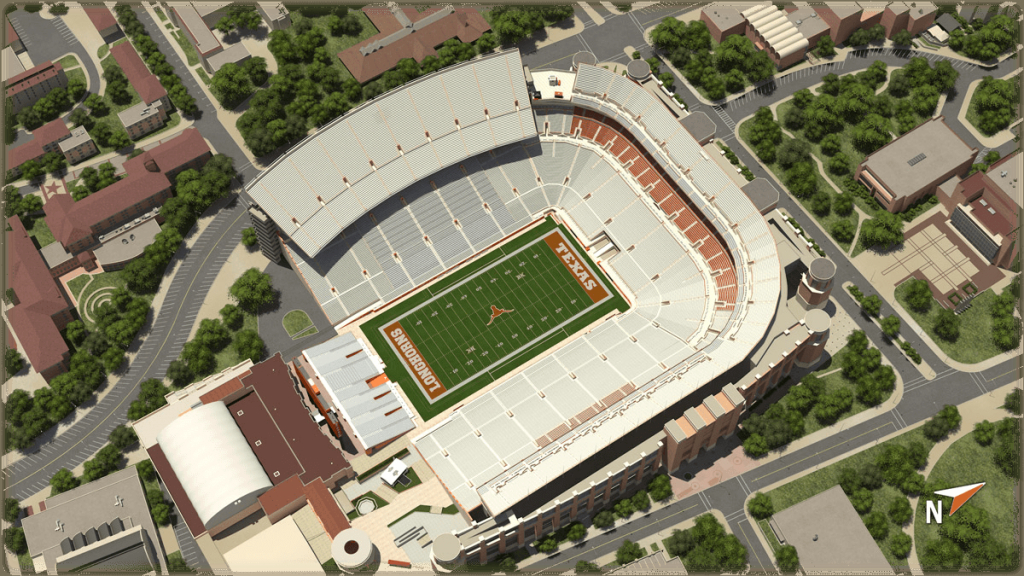University Of Texas At Austin Football - University Of Texas Stadium Map