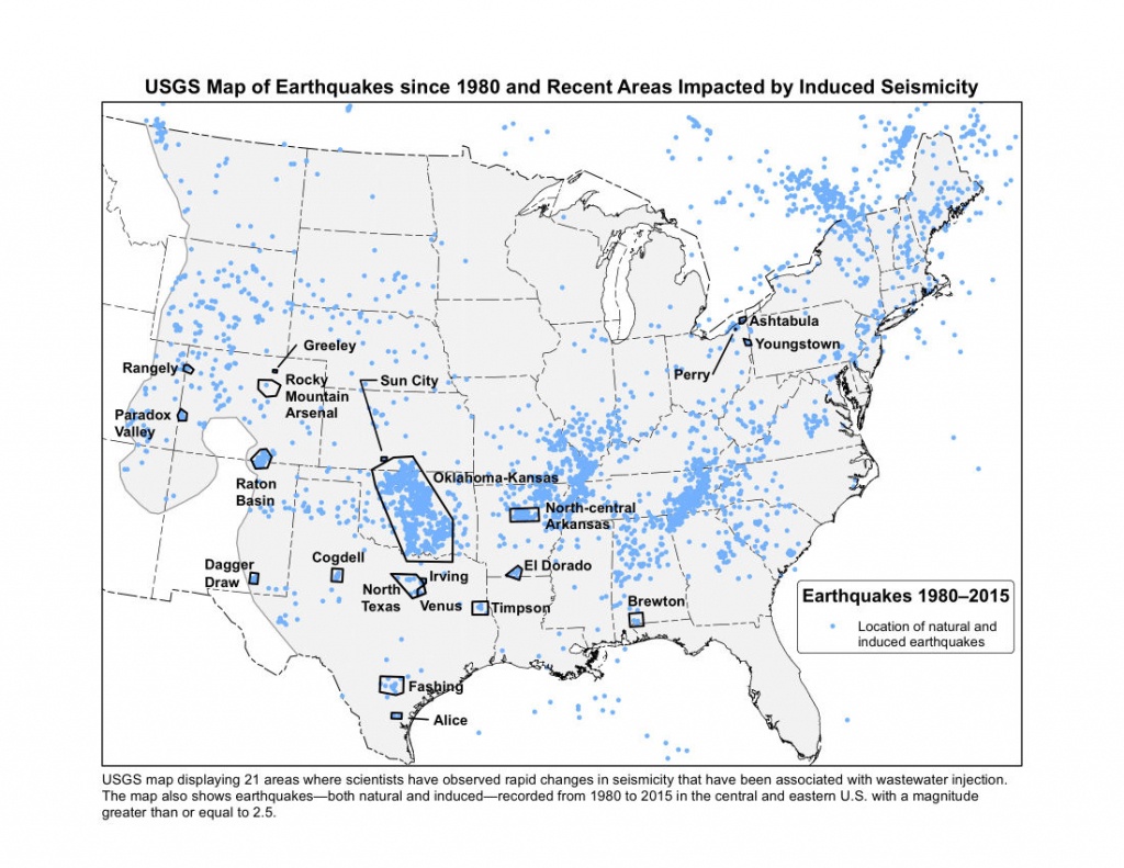 Updated: Usgs Releases Induced And Natural Seismicity Maps | News - Usgs Earthquake Map Texas