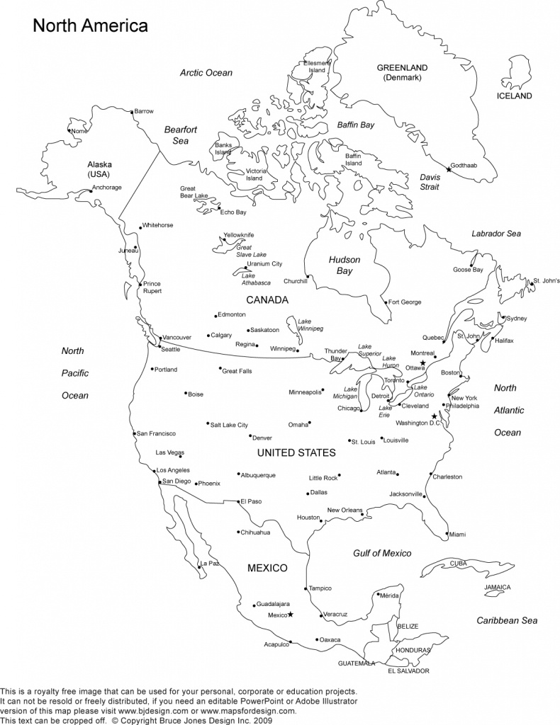 Us And Canada Printable, Blank Maps, Royalty Free • Clip Art - Free Printable Map Of North America