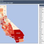 Us Counties Heat Map Generators   Automatic Coloring   Editable Shapes   Free Editable Map Of California Counties