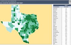 Us Counties Heat Map Generators - Automatic Coloring - Editable Shapes - Texas Population Heat Map