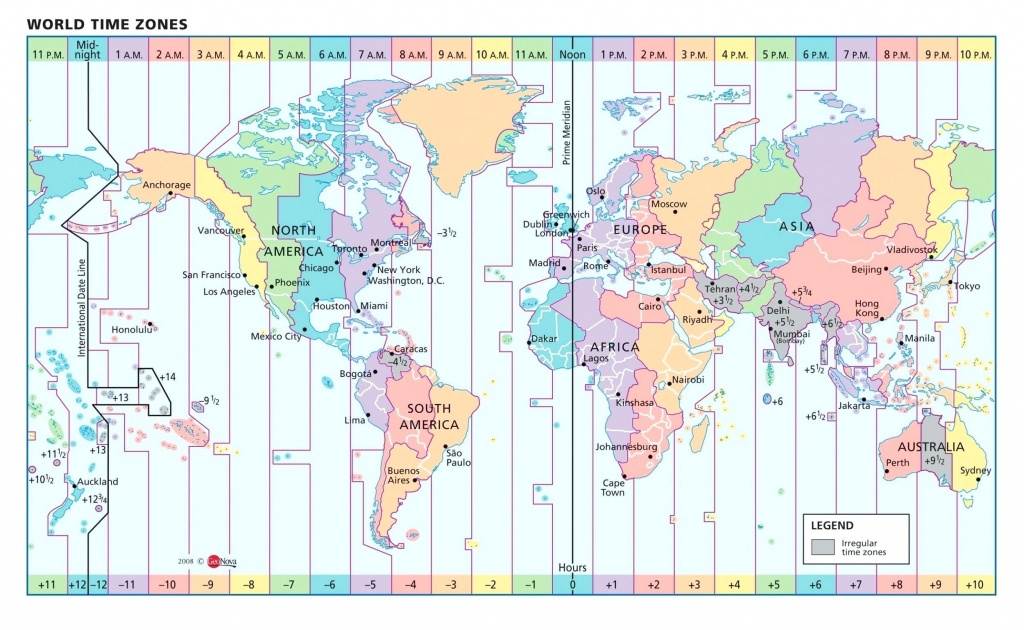 Us Map With Time Zone Lines World Longitude And Clock | Original - Printable Time Zone Map For Kids