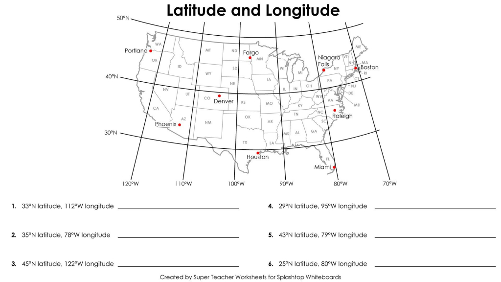 Us Maps Longitude Latitude Usa Lat Long Map Inspirational World Map - World Map Latitude Longitude Printable