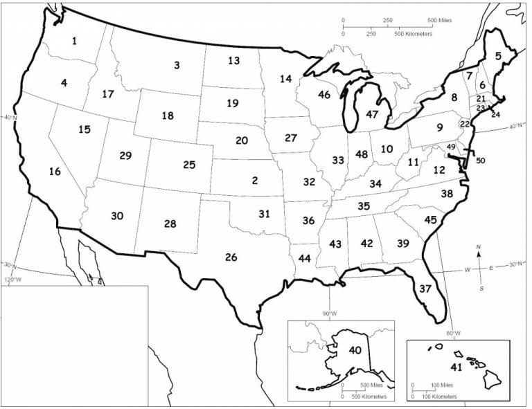 Us Northeast Region Blank Map State Capitals New Label Northeastern ...