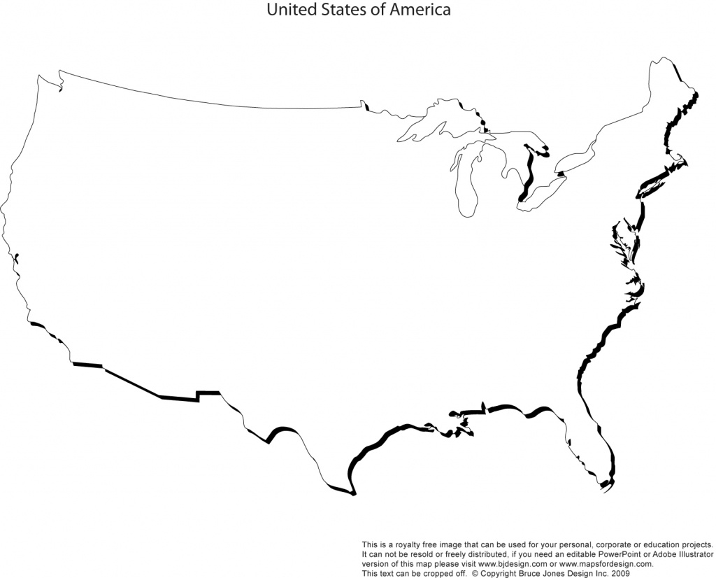 Us State Outlines, No Text, Blank Maps, Royalty Free • Clip Art - Free Printable Outline Map Of United States