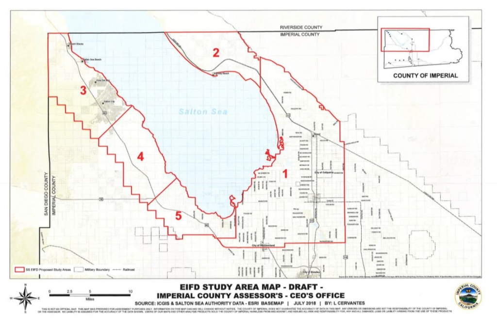 Usa, California: Draft Planning Map For Salton Sea Sets Asides Land - Salton Sea California Map