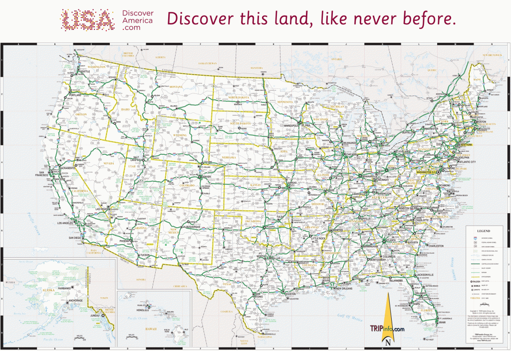 Usa Map - Printable Us Map With Interstate Highways
