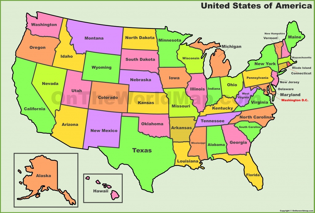 Usa States Map | List Of U.s. States | Where To Go ? What To See - Printable 50 States Map