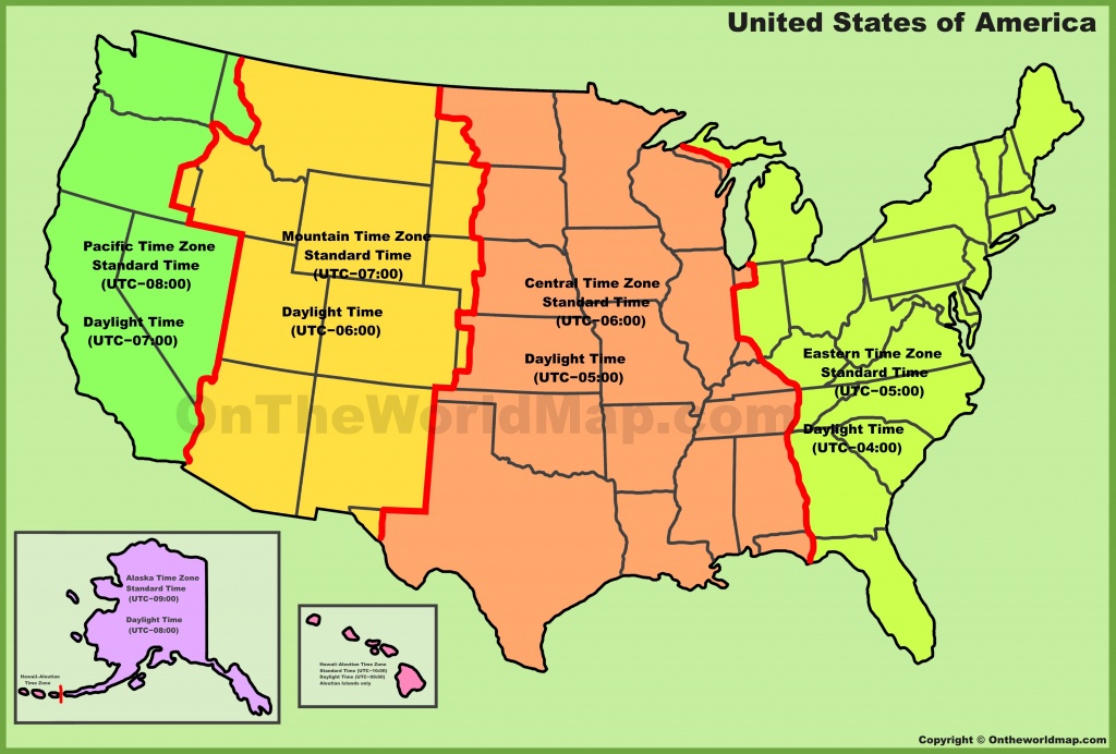 Usa Time Zone Map - Printable Us Time Zone Map