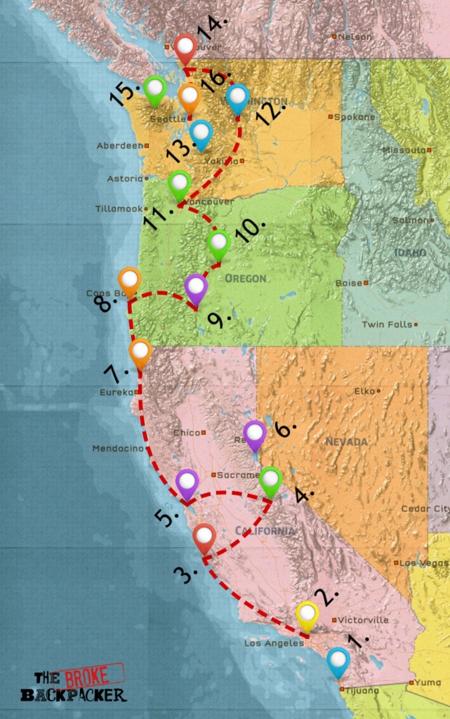 road trip from california to washington state