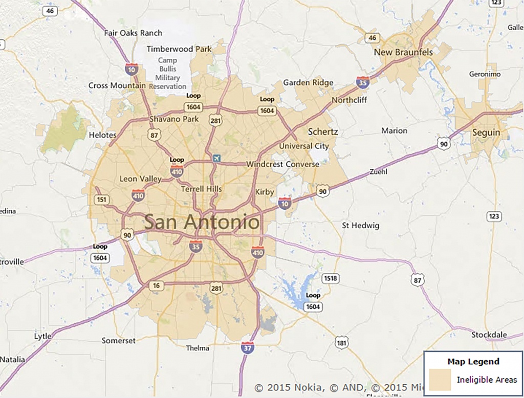 Usda Eligible Communities In San Antonio, Tx | Premier Living - Map Of San Antonio Texas Area