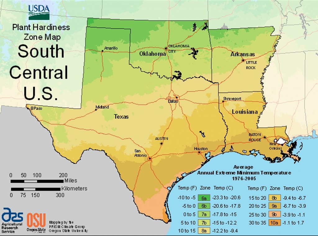 Usda Plant Hardiness Zone Mapsregion - Texas Garden Zone Map