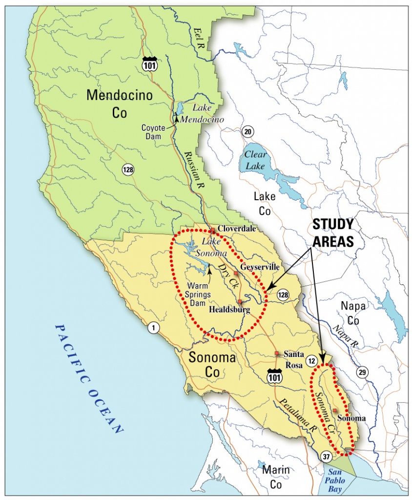 Usgs California Water Science Center - Water Resources Availability - Sonoma Valley California Map
