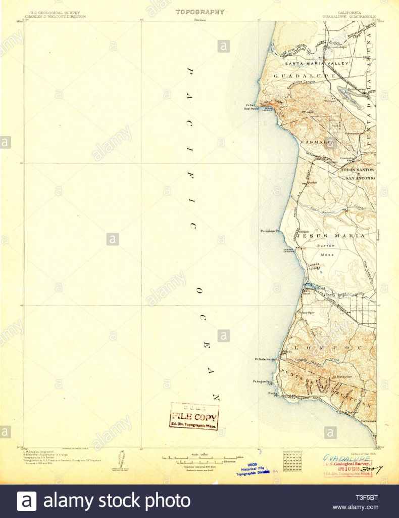 Usgs Topo Map California Ca Guadalupe 299360 1905 125000 Restoration - Guadalupe California Map