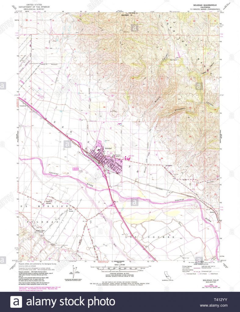 Usgs Topo Map California Ca Soledad 300576 1955 24000 Restoration