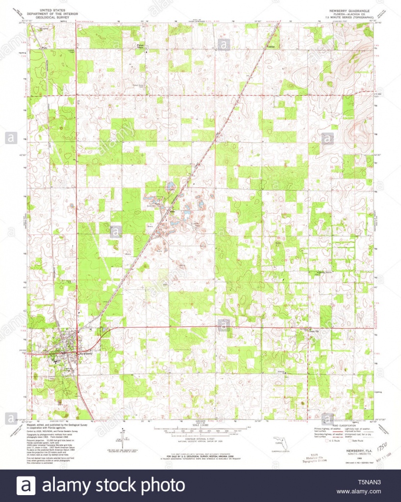 Usgs Topo Map Florida Fl Newberry 347640 1968 24000 Restoration - Newberry Florida Map