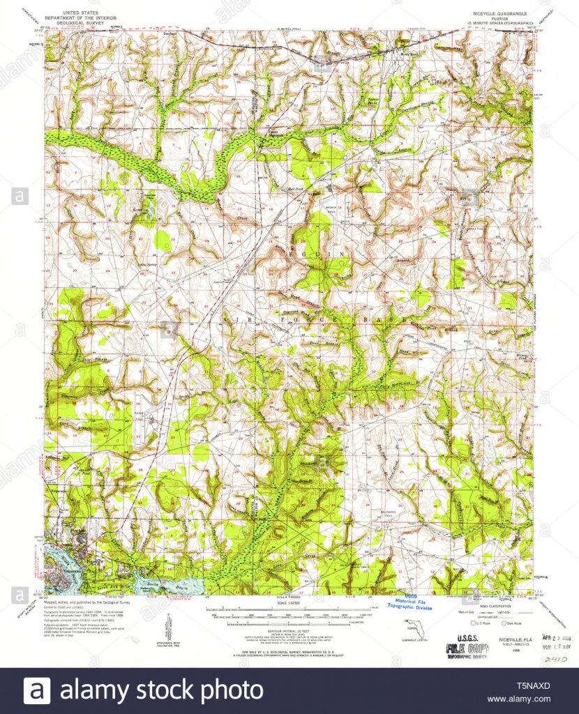 Usgs Topo Map Florida Fl Niceville 347671 1956 62500 Restoration - Niceville Florida Map