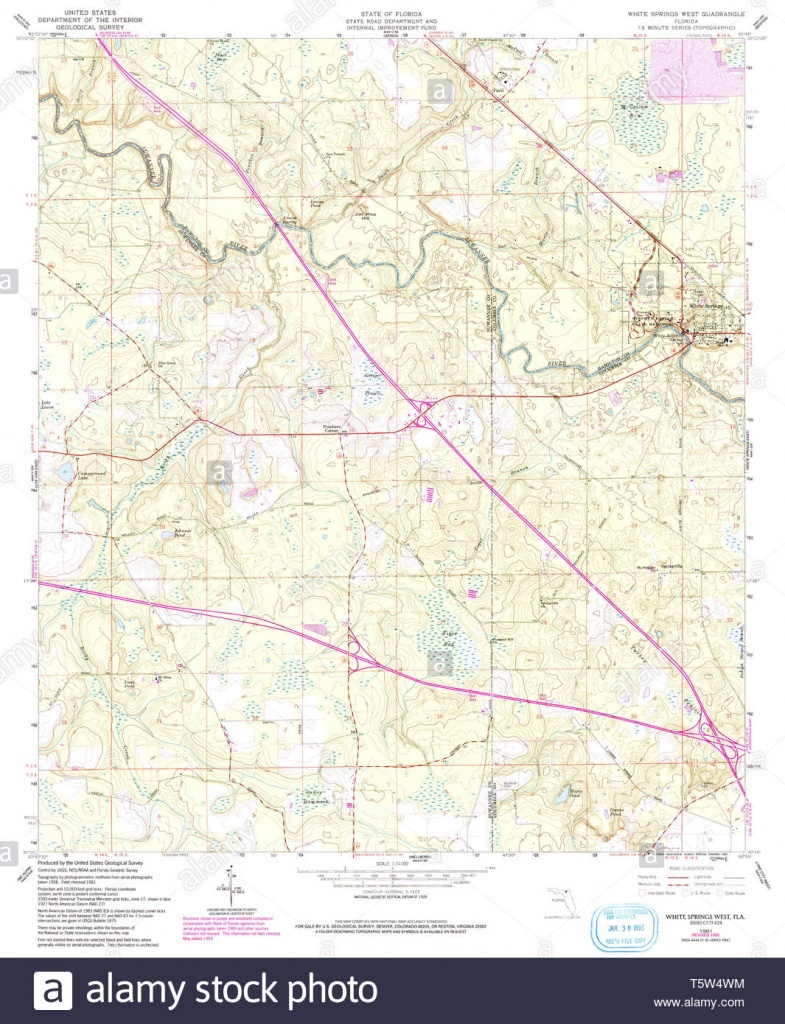 Usgs Topo Map Florida Fl White Springs West 349103 1961 24000 - White Springs Florida Map