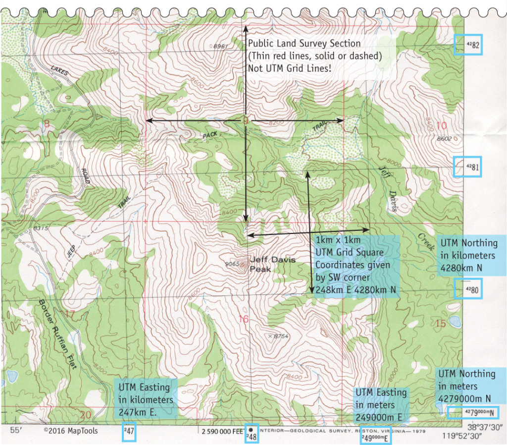 Utm Coordinates On Usgs Topographic Maps - Usgs Printable Maps