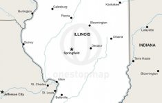 Vector Map Of Illinois Political | One Stop Map - Printable Map Of Illinois