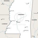 Vector Map Of Mississippi Political | One Stop Map   Printable Map Of Mississippi