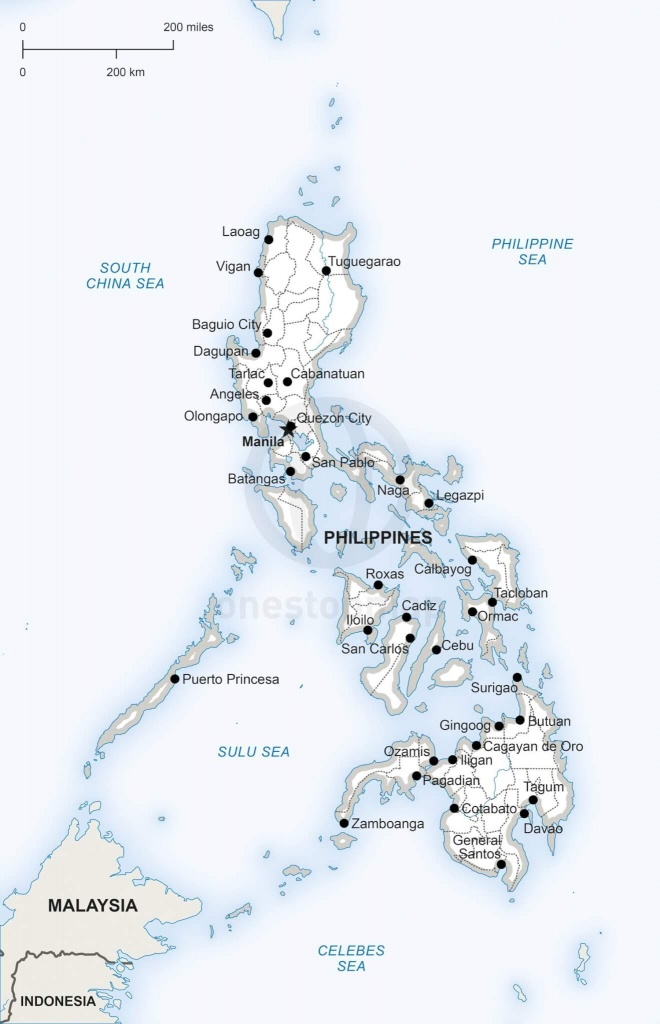 Vector Map Of Philippines Political | One Stop Map - Printable Map Of The Philippines