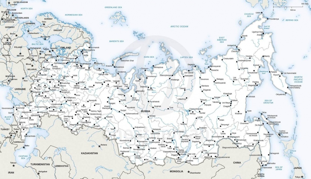 Vector Map Of Russia Political | One Stop Map - Printable Map Of Russia