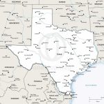Vector Map Of Texas Political | One Stop Map   Texas Map Print