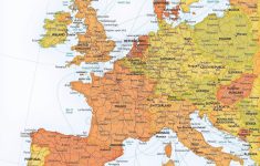 Vector Map Western Europe Roads Ferries | One Stop Map - World Map With Cities Printable