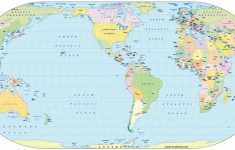 Vector World Political Map In The Eckert Iv Projection Us Centric In - Small World Map Printable