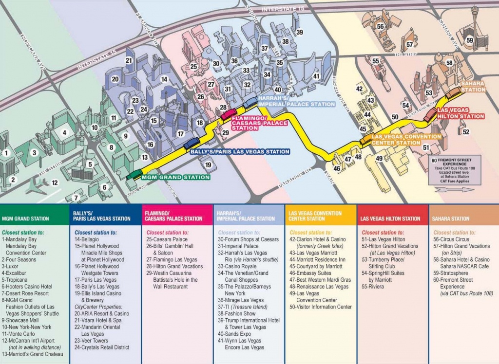 Vegas Monorail Map 2012 |  Vegas Convention Center Station Las - Map Of Las Vegas Strip 2014 Printable