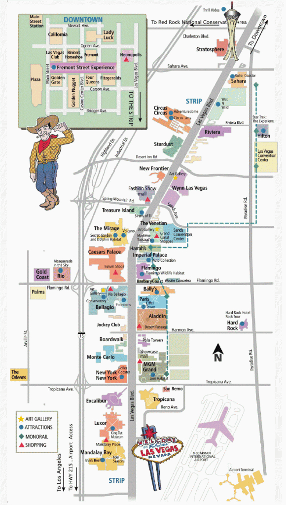 Vegas Strip And Downtown Map - Las Vegas Blvd Las Vegas Nevada - Las Vegas Tourist Map Printable