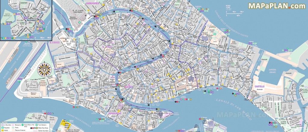 Venice Maps - Top Tourist Attractions - Free, Printable City Street Map - Tourist Map Of Venice Printable