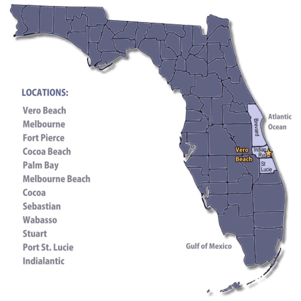 Vero Beach Florida Map - Coco Beach Florida Map