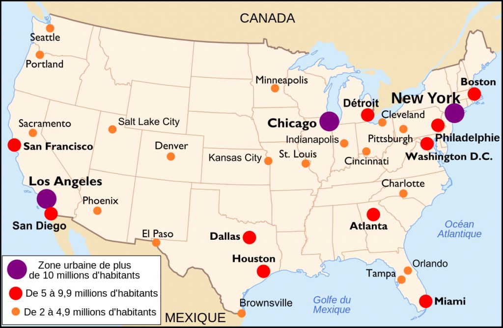 Villes Aux États-Unis — Wikipédia - Atlanta Texas Map | Printable Maps