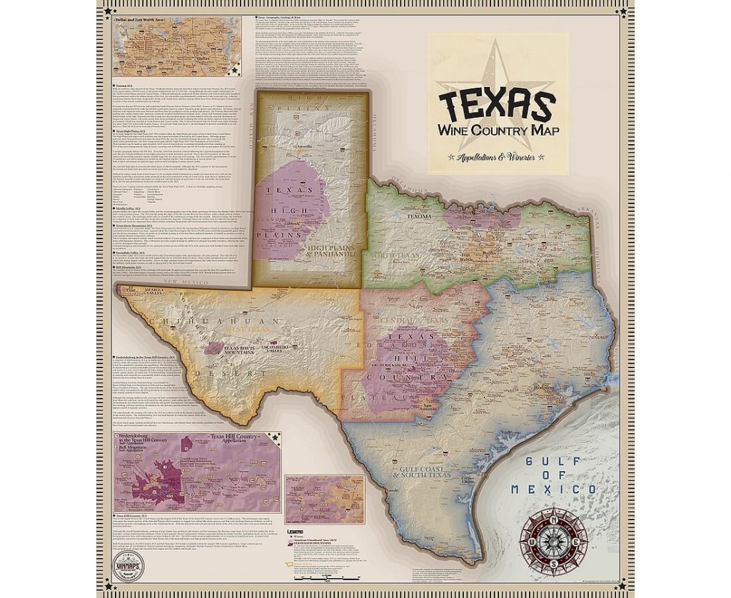 Vinmaps Texas Wine Country Map, Appellations &amp;amp; Wineries Review - Texas Hill Country Wine Trail Map