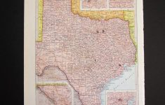 Vintage 1960 Texas Map / Map Wall Art / Office Decor / Texas | Etsy - Texas Map Wall Decor