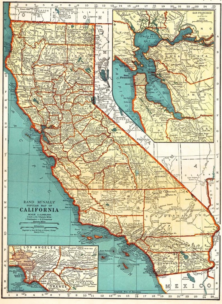 Vintage California Map Pillow | Etsy - Vintage California Map