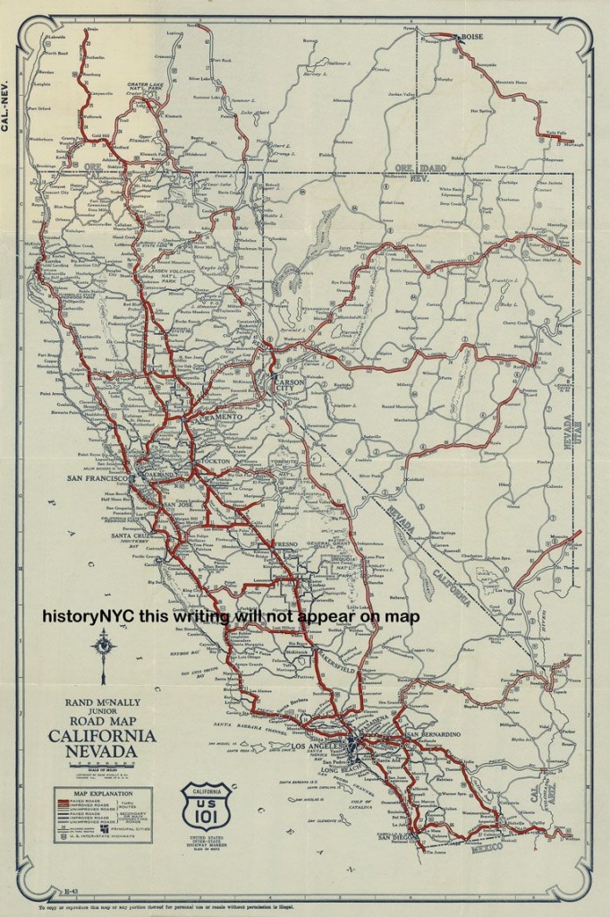Vintage California Road Map - Google Search | California Road Trip - California Road Map Google