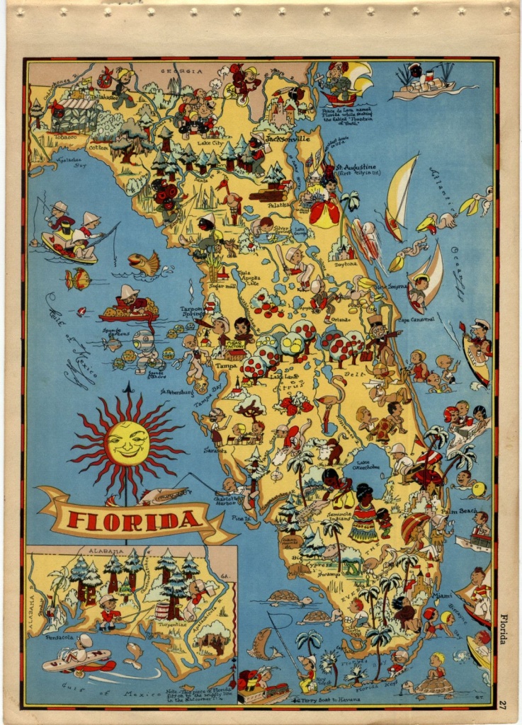 Vintage Florida Map | Obsessed With Maps  In 2019 | Old Florida - Florida Map Artwork