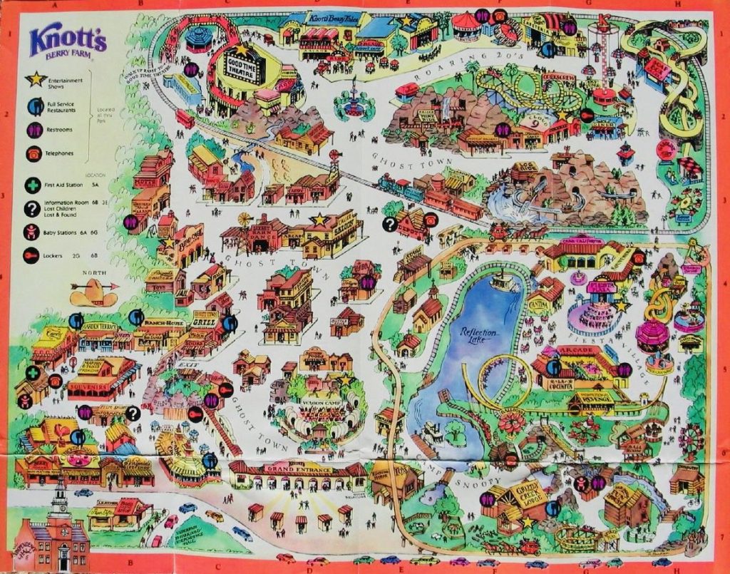 Vintage Knott's Park Map Circa 1970's: Wacky Soapbox Racer - Knotts ...