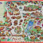 Vintage Knott's Park Map Circa 1970's: Wacky Soapbox Racer   Knotts Berry Farm Map California